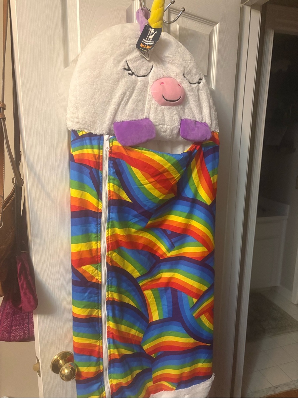 New Kids Unicorn Rainbow Sleeping Bag nap Sak by Wildkin Multicolor